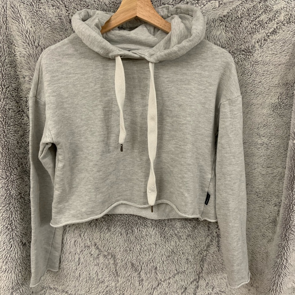 Kendall & Kylie Gray Cropped Hoodie